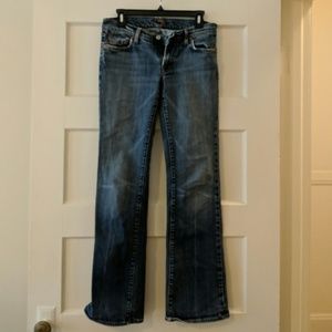 7 for All Mankind Dark Wash Wide Leg Jeans